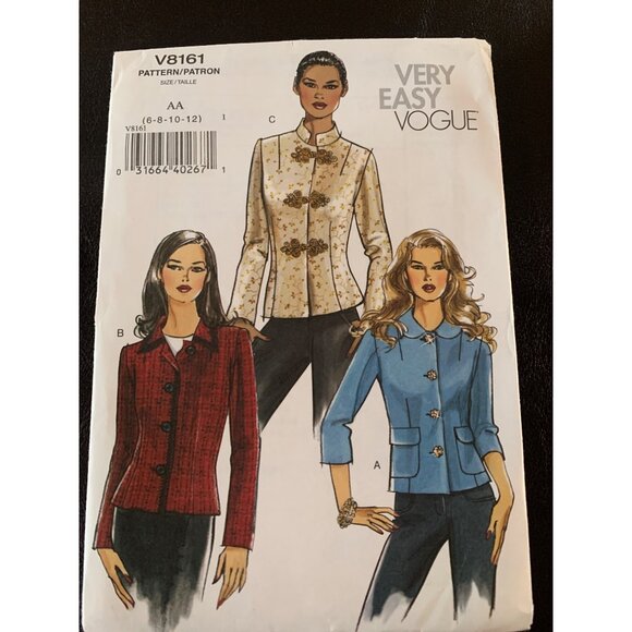 Vogue Misses Jacket Sewing Pattern V7011 Sz 6 - 12 - Uncut - Picture 1 of 10